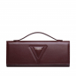 Preview: Long clutch made of calf leather in bordeaux -BONA DEA-